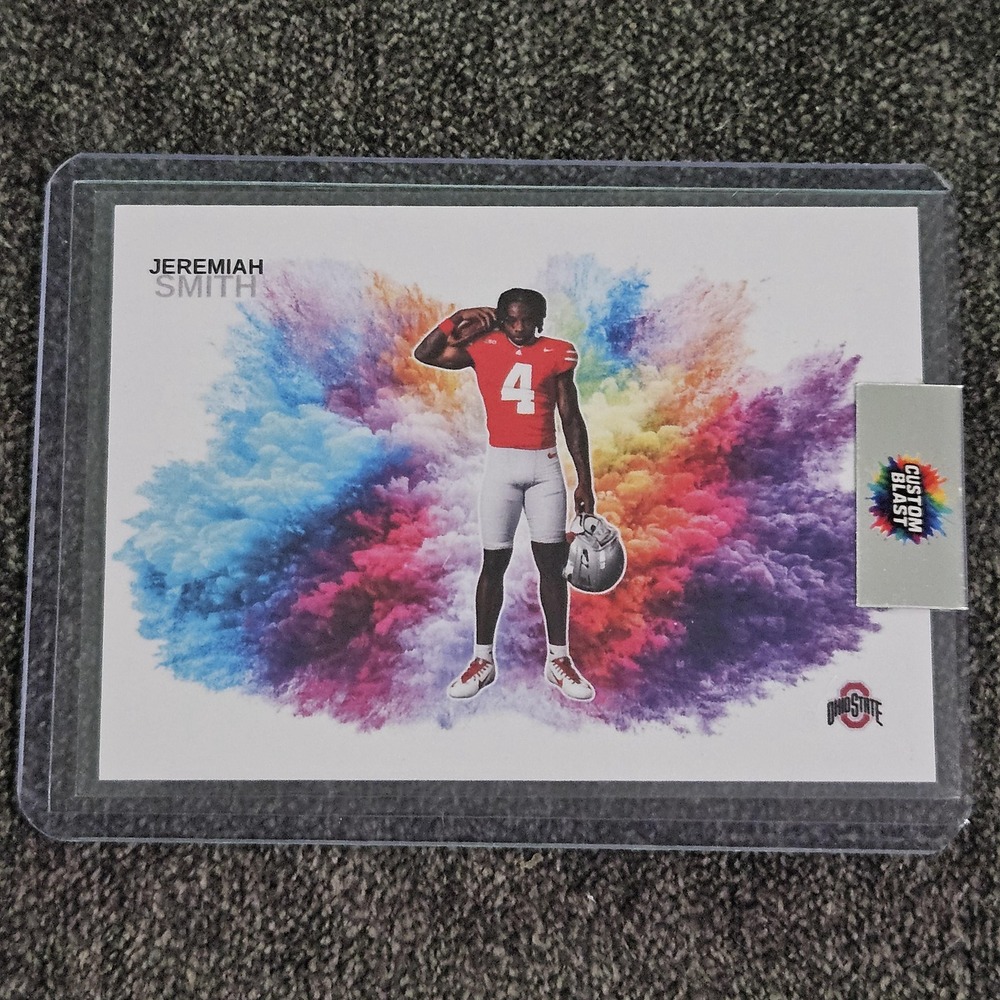 Jeremiah Smith CUSTOM Fan-Art Made Football Card Ohio St Buckeyes